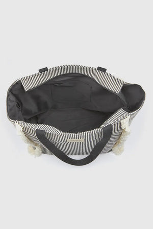 Borsa mare in tessuto a righe | Verde Fashion