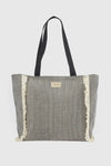 Borsa mare in tessuto a righe | Verde Fashion