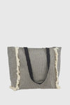 Borsa mare in tessuto a righe | Verde Fashion