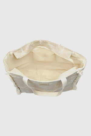 Borsa mare in tessuto stampa etnica | Verde Fashion