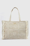 Borsa mare in tessuto stampa etnica | Verde Fashion