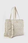 Borsa mare in tessuto stampa etnica | Verde Fashion
