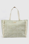Borsa mare in tessuto stampa etnica | Verde Fashion