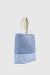 Borsa mare in rafia e tessuto | Verde Fashion