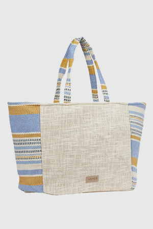 Borsa mare in cotone dettaglio centrale | Verde Fashion
