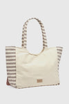 Borsa mare in cotone dettaglio centrale | Verde Fashion