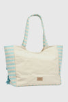 Borsa mare in cotone dettaglio centrale | Verde Fashion