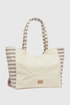 Borsa mare in cotone dettaglio centrale | Verde Fashion