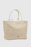 Borsa mare in cotone dettaglio centrale | Verde Fashion
