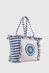 Borsa mare in cotone dettaglio centrale | Verde Fashion