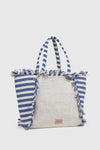 Borsa mare in cotone dettaglio centrale | Verde Fashion