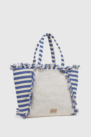 Borsa mare in cotone dettaglio centrale | Verde Fashion