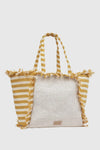 Borsa mare in cotone dettaglio centrale | Verde Fashion