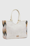 Borsa mare in cotone dettaglio centrale | Verde Fashion