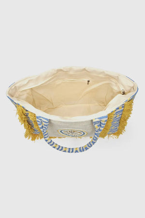 Borsa mare in cotone dettaglio conchiglie | Verde Fashion