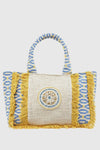 Borsa mare in cotone dettaglio conchiglie | Verde Fashion