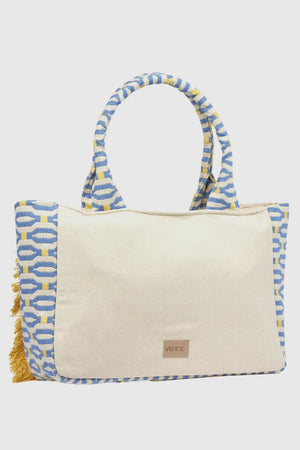 Borsa mare in cotone dettaglio conchiglie | Verde Fashion