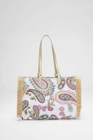 Borsa mare in tessuto fantasia paisley | MARINA ABAGNALE