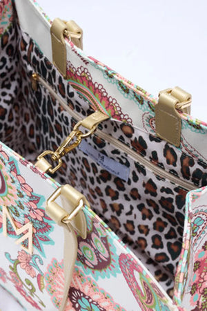 Borsa mare in tessuto fantasia paisley | MARINA ABAGNALE