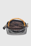 Borsa tote in ecopelle manico in bambù | Verde Fashion