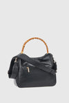 Borsa tote in ecopelle manico in bambù | Verde Fashion