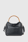 Borsa tote in ecopelle manico in bambù | Verde Fashion