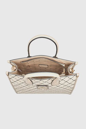 Borsa tote in ecopelle stampa logo | Verde Fashion