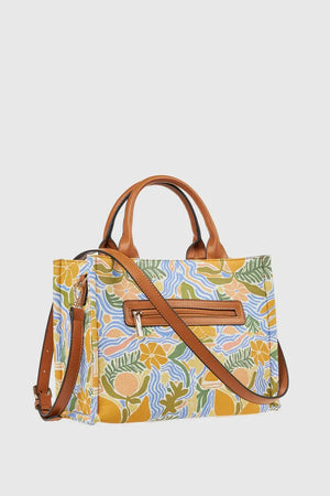 Borsa tote in ecopelle stampa limoni | Verde Fashion