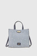 Borsa tote in ecopelle stampa mosaico | Verde Fashion