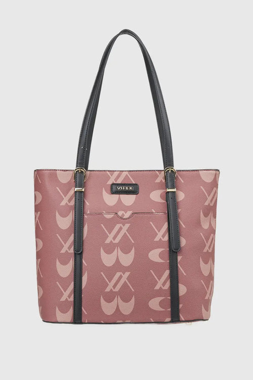 Borsa a spalla in ecopelle stampa logo | Verde Fashion