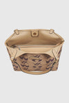 Borsa a spalla in ecopelle stampa logo | Verde Fashion