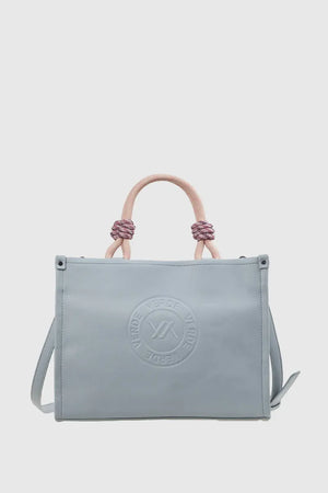 Borsa tote in ecopelle manico in corda | Verde Fashion