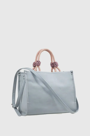 Borsa tote in ecopelle manico in corda | Verde Fashion