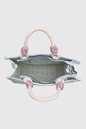 Borsa tote in ecopelle manico in corda | Verde Fashion