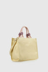 Borsa tote in ecopelle manico in corda | Verde Fashion