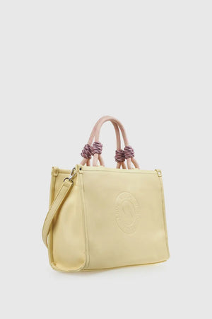 Borsa tote in ecopelle manico in corda | Verde Fashion