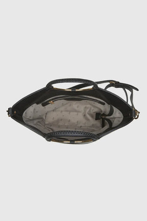 Borsa in ecopelle manico oblò | Verde Fashion