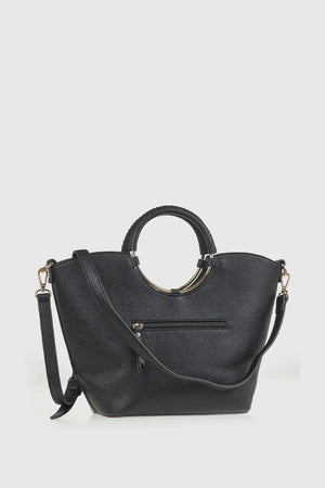 Borsa in ecopelle manico oblò | Verde Fashion