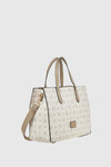 Borsa tote in ecopelle stampa logo | Verde Fashion