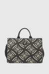 Borsa tote in ecopelle stampa geometrica | Verde Fashion