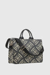 Borsa tote in ecopelle stampa geometrica | Verde Fashion