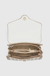 Borsa tote in ecopelle a righe | Verde Fashion
