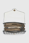 Borsa tote in ecopelle a righe | Verde Fashion