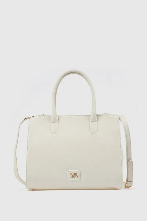 Borsa tote in ecopelle tre scomparti | Verde Fashion