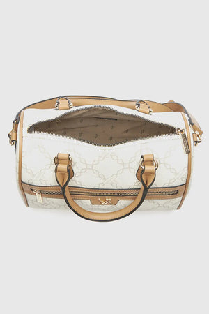 Borsa bauletto in ecopelle stampa logo | Verde Fashion