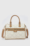 Borsa bauletto in ecopelle stampa logo | Verde Fashion