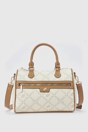 Borsa bauletto in ecopelle stampa logo | Verde Fashion