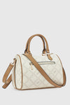 Borsa bauletto in ecopelle stampa logo | Verde Fashion
