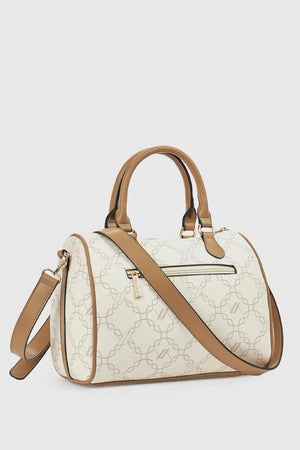 Borsa bauletto in ecopelle stampa logo | Verde Fashion