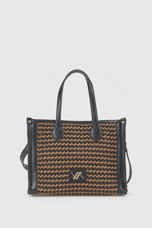 Borsa tote in tessuto intrecciato | Verde Fashion